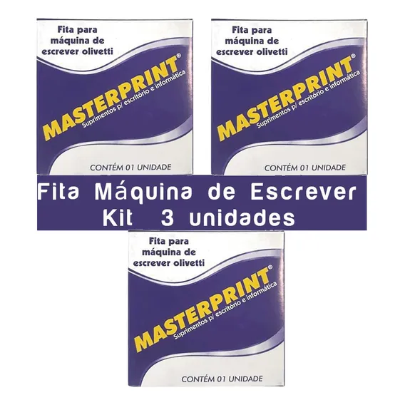 Fita Maquina De Escrever Olivetti Kit 3 Unidades Foto 1