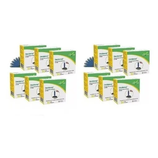 Fita Medição De Glicose G423s Bioland- 12 Caixas 50 Fitas Foto 1