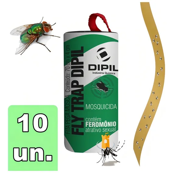 Fita pega mosca armadilha adesiva Dipil 10 unidades Foto 1
