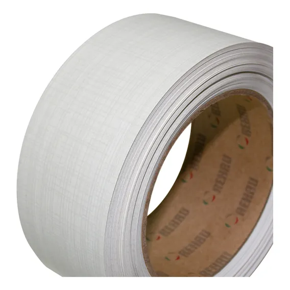 Fita Pvc De Borda Amadeirada Linho 64 Mm X 5 Metros - Rehau Foto 1
