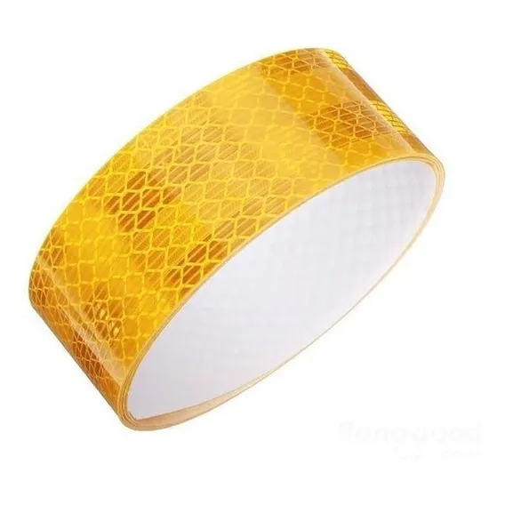 Fita Refletiva Adesiva Luminosa Decorativa Automotiva 5mx5cm Cor Amarelo Foto 1