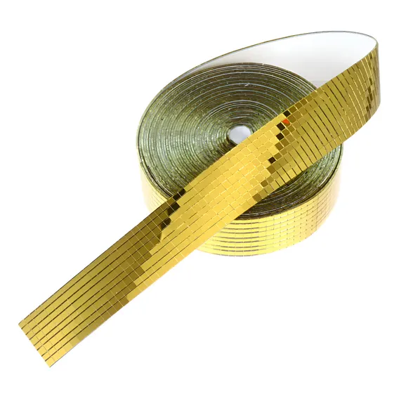 Fita Rolo Espelho 5mmx5mm Artesanato Dourado - 5 Metros Foto 1