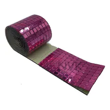 Fita Rolo Espelho 5mmx5mm Pink Artesanato - 5 Metros Foto mini  2