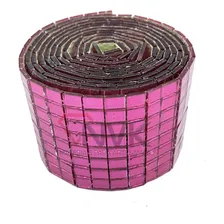 Fita Rolo Espelho 5mmx5mm Pink Artesanato - 5 Metros Foto  mini 1