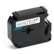 Fita Rotulador Brother Branca 12mm Mk 231 Mk231 Compativel Cor Branco Foto mini  2
