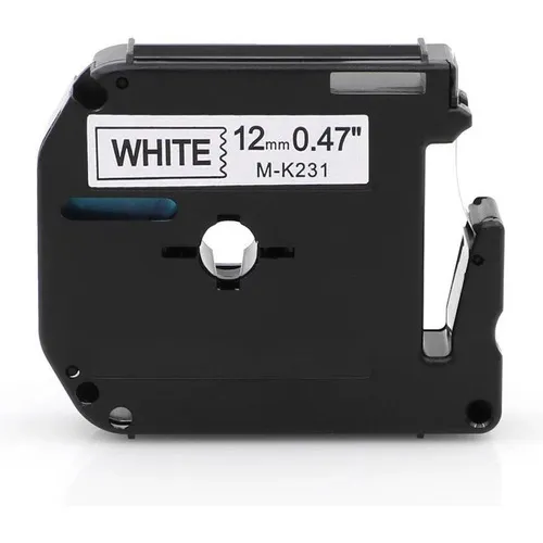Fita Rotulador Brother Branca 12mm Mk 231 Mk231 Compativel Cor Branco Foto 1
