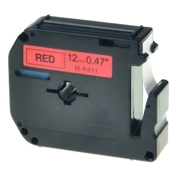 Fita Rotulador Compativel Vermelho Pt-45 Pt-55 Pt-65 Pt-70 Cor Preto Foto 1