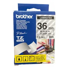 Fita Rotuladora Brother Tz Tze-161 36mm Preto/transparente Foto mini 1