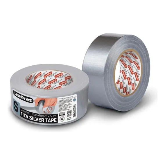 Fita Silver Tape Adelbras 48 X 50m Cinza 803080015 Foto 1