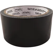 Fita Silver Tape Brasfort 48mm 10 Metros Preto 7647 Liso Foto mini 1