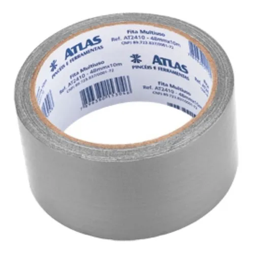 Fita Silver Tape Cinza 48mm X 10 Mts Atlas At2410 Foto 1