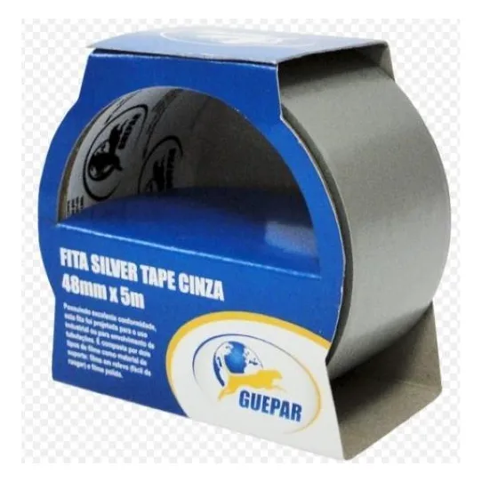 Fita Silver Tape Cinza 48mm X 5mt - Guepar Foto 1