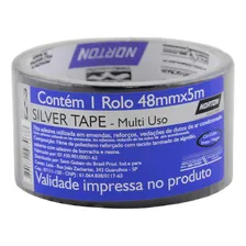 Fita Silver Tape Norton Multiuso Prata 48mm X 5m Foto mini 1