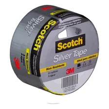 Fita Silver Tape Scotch Cinza 45mm X 25m 3m 3 Un Foto mini 1
