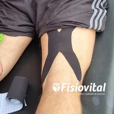 Fita tape adesiva fisioterapia bandagem cor preto kinesio Fisiovital Foto mini 4