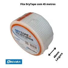 Fita Telada Adesiva Drywall Gesso Trincas Drytape Ancora 45m Foto mini 2