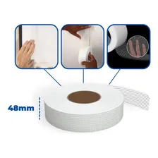 Fita Telada Fibra De Vidro Drywall Autoadesiva 90mt X 48mm Foto mini 3