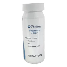 Fita Teste 3x1 Medição Cloro Ph Alcalinidade Piscinas Foto  mini 1