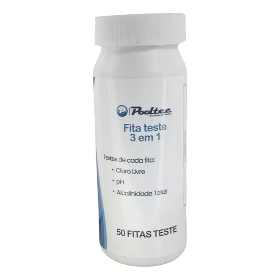 Fita Teste 3x1 Medição Cloro Ph Alcalinidade Piscinas Foto 1