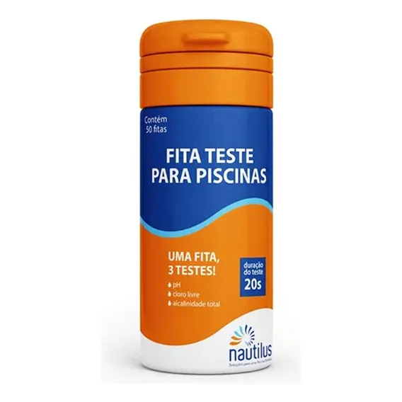 Fita Teste P/piscina 3 Em 1 Nautilus Ph Cloro E Alcalinidade Foto 1