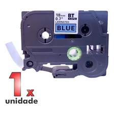 Fita Tz 541 Compativel P/ Rotulador Brother 18mm Azul Foto  mini 1