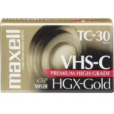Fita Vhs-c Maxell Hgx-gold Tc-30 Lacrada Foto mini 1