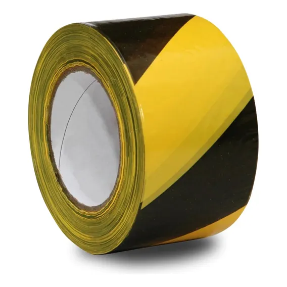 Fita Zebrada Cor Amarelo E Preto Sem Desenho Foto 1