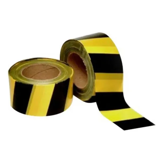 Fita Zebrada Preta/amarela 70mmx200m Mf 19271 Foto 1