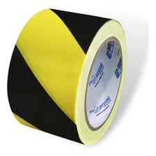 Fita Zebrada Preta/amarela 7cm X 200mt Plastcor Caixa C/40 Foto mini 2