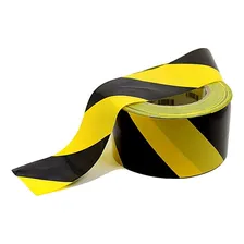 Fita Zebrada Preta/amarela 7cm X 200mt Plastcor Caixa C/40 Foto mini 3