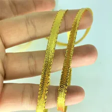 Fitilho Dourado Plano 6mm 50 Metros Fita Dourada Renda Foto mini 4