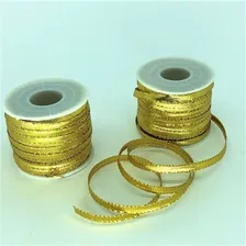 Fitilho Dourado Plano 6mm 50 Metros Fita Dourada Renda Foto mini 2