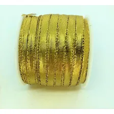 Fitilho Dourado Plano 6mm 50 Metros Fita Dourada Renda Foto mini 3