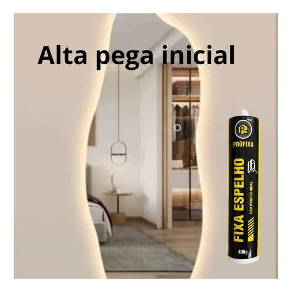 Fixa Espelho Profixa Tubo 400g - Cola Para Espelho Cor Branco Foto 1