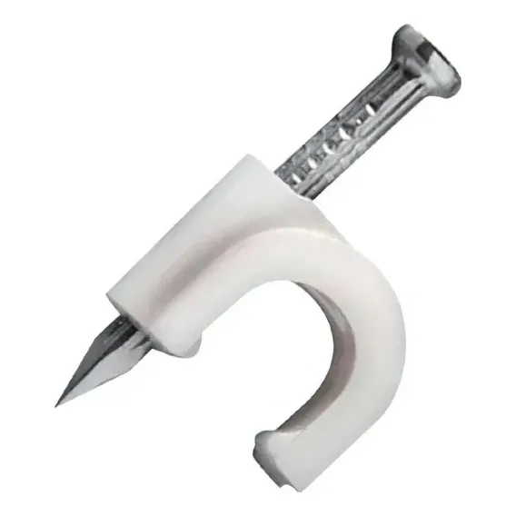 Fixa Fio Coaxial 4mm Br+prego 1,8x25mm Pacote C/100 Unidades Foto 1