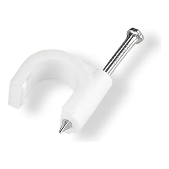 Fixador De Cabo Rg59 5mm Branco - 1000 Unidades Foto 1