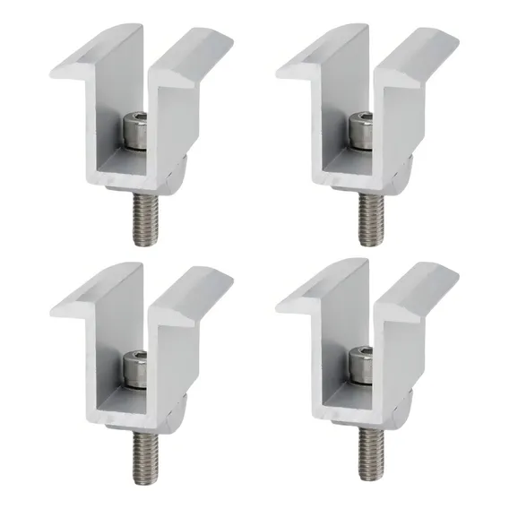 Fixador Grampo Middle Clamp Linha C Placa Painel Solar Kit 4 Foto 1