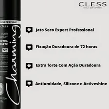 Fixador Hair Spray Charming Extra Forte 400ml Black Foto mini 3