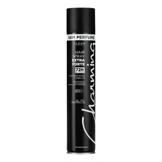 Fixador Hair Spray Charming Extra Forte 400ml Black Foto 1