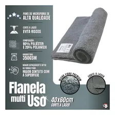 Flanela Microfibra Lincoln Premium Cinza 40x60cm 350gsm Foto mini  2