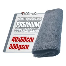 Flanela Microfibra Lincoln Premium Cinza 40x60cm 350gsm Foto  mini 1