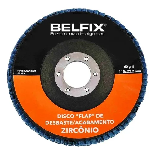 Flap Disc 4.1/2 Zirc么nio G 120 - Belfix Foto 1