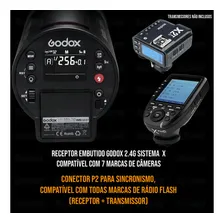 Flash Compacto Com Bateria Godox Ad300pro E Rádio Flash Ct16 Foto mini 4
