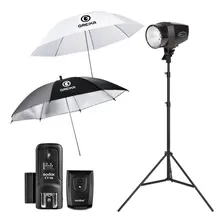 Flash Estudio Godox K180a Com Radio Flash 2 Sombrinhas Tripe 110v Foto  mini 1
