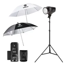 Flash Estudio Godox K180a Com Radio Flash 2 Sombrinhas Tripe 220v Foto  mini 1