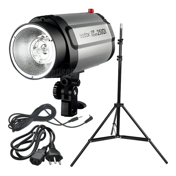 Flash Tocha Compacto Com Tripé Godox Mini Pioneer 250di 250w 220v Foto 1