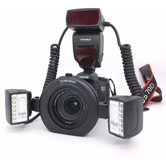 Flash Yongnuo Yn 24ex Ttl Macro Twin - Flash/led Para Canon Cor Preto Foto 1