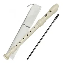 Flauta Doce Barroca Soprano Dolphin Dp124 - Tipo Yamaha Cor Única Foto mini 2