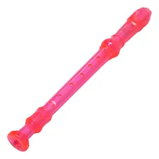 Flauta Doce Germânica Soprano Rosa Capa Vareta De Limpeza Foto  mini 1