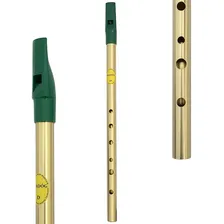 Flauta Irlandesa Fead贸g Tin Irish Whistle Re D Escovada Foto mini 1